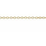 14K Yellow Recycled Metal 1.3 mm Cable Chain by the Inch