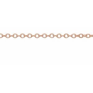 14K Rose Recycled Metal 1.3 mm Cable Chain by the Inch