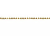 14K Yellow 1 mm Diamond-Cut Bead Chain by the Inch