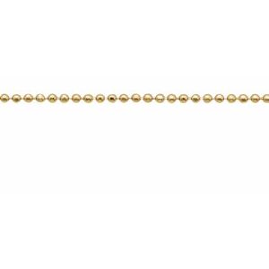14K Yellow 1 mm Diamond-Cut Bead Chain by the Inch