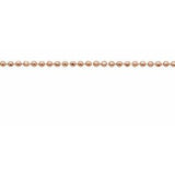14K Rose 1 mm Diamond-Cut Bead Chain by the Inch
