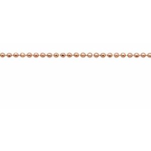 14K Rose 1 mm Diamond-Cut Bead Chain by the Inch