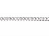 14K White Recycled Metal 2.25 mm Curb Chain by the Inch