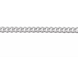 14K White Recycled Metal 2.25 mm Curb Chain by the Inch