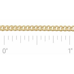 14K Yellow Recycled Metal 2.25 mm Curb Chain by the Inch
