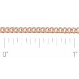 14K Rose Recycled Metal 2.25 mm Curb Chain by the Inch
