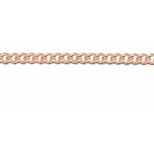 14K Rose Recycled Metal 2.25 mm Curb Chain by the Inch