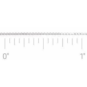 Sterling Silver .8 mm Diamond-Cut Box Chain by the Inch
