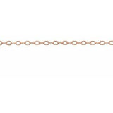 14K Rose .80 mm Diamond-Cut Cable Chain by the Inch