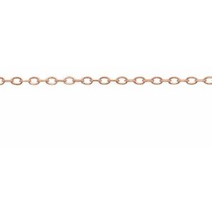 14K Rose .80 mm Diamond-Cut Cable Chain by the Inch