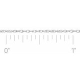 Sterling Silver .85 mm Rope Chain by the Inch