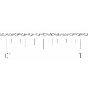 Sterling Silver .85 mm Rope Chain by the Inch