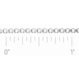 Sterling Silver 2 mm Box Chain by the Inch