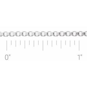 Sterling Silver 2 mm Box Chain by the Inch