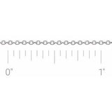 Platinum 1.2 mm Cable Chain by the Inch