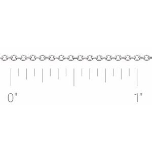 Platinum 1.2 mm Cable Chain by the Inch