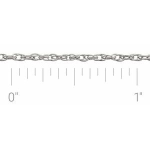 Sterling Silver 1.5 mm Rope Chain by the Inch