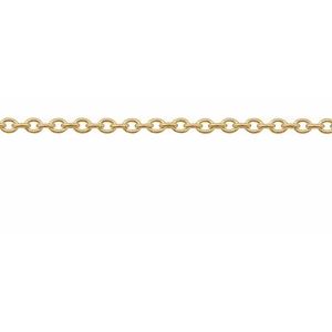 18K Yellow 1.5 mm Cable Chain by the Inch