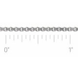 14K White 1.75 mm Diamond-Cut Box Chain by the Inch