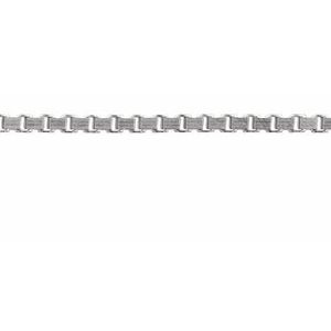 14K White 1.75 mm Diamond-Cut Box Chain by the Inch