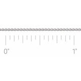 Sterling Silver 1 mm Rounded Box Chain by the Inch