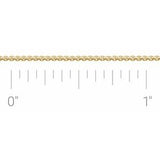 14K Yellow Recycled Metal 1 mm Rounded Box Chain by the Inch