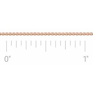 14K Rose Recycled Metal 1 mm Rounded Box Chain by the Inch