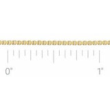 14K Yellow 1.2 mm Box Chain by the Inch