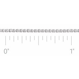 14K White 1.2 mm Box Chain by the Inch