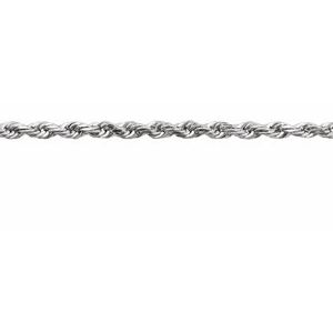 Sterling Silver 1.6 mm Diamond-Cut Rope Chain by the Inch