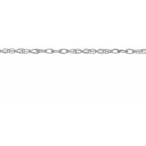 18K White 1 mm Rope Chain by the Inch