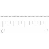 10K White .8 mm Cable Chain by the Inch
