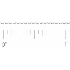 10K White .8 mm Cable Chain by the Inch