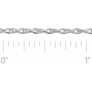 Sterling Silver 2 mm Rope Chain by the Inch