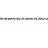 Sterling Silver 1.3 mm Diamond Cut Rope Chain by the Inch