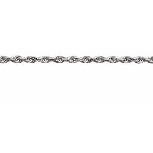 Sterling Silver 1.3 mm Diamond Cut Rope Chain by the Inch