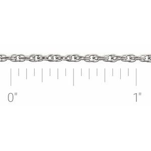 14K White Recycled Metal 1.75 mm Rope Chain by the Inch