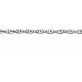 14K White Recycled Metal 1.75 mm Rope Chain by the Inch