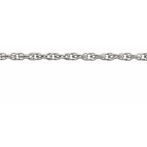 14K White Recycled Metal 1.75 mm Rope Chain by the Inch