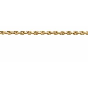 10K Yellow 1 mm Diamond-Cut Rope Chain by the Inch