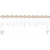 14K Rose 1.4 mm Cable Chain by the Inch