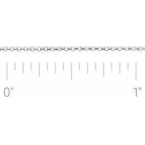 Platinum 1 mm Rolo Chain by the Inch