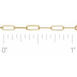 14K Yellow Recycled Metal 2.1 mm Paperclip-Style Chain by the Inch