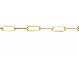 14K Yellow Recycled Metal 2.1 mm Paperclip-Style Chain by the Inch