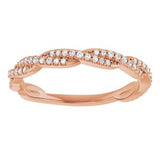 14K Rose 1/6 CTW Natural Diamond Anniversary Band