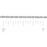 Sterling Silver 1.25 mm Rope Chain by the Inch