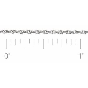 Sterling Silver 1.25 mm Rope Chain by the Inch