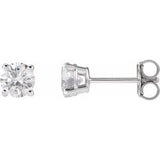 14K White 3/4 CTW Lab-Grown Diamond Earrings
