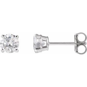 14K White 3/4 CTW Lab-Grown Diamond Earrings