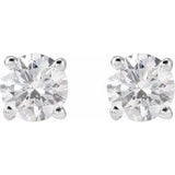 14K White 3/4 CTW Lab-Grown Diamond Earrings